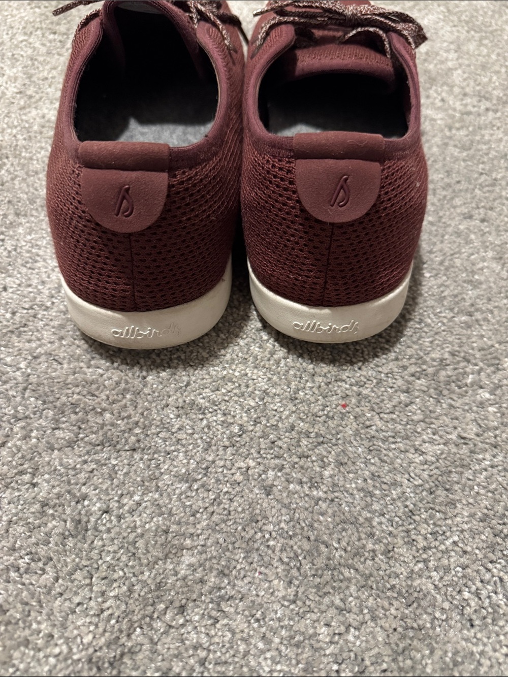 allbirds Men's Knit Lace-Up Sneakers - Burgundy - Picture 2 of 4
